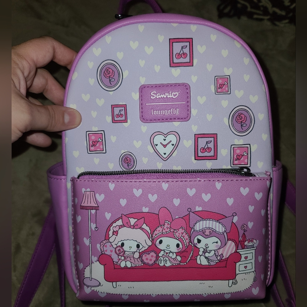 Loungefly Pink and Lavender Sanrio My Melody Mini Backpack